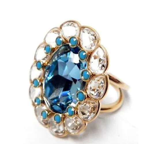 Swarovski Crystal Jewelry RING AZORE Sz 52 Small 6 #5037463