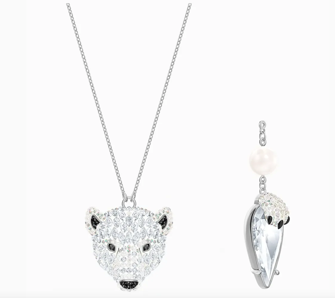 Swarovski Jewelry POLAR BESTIARY PENDANT, Rhodium -5498246