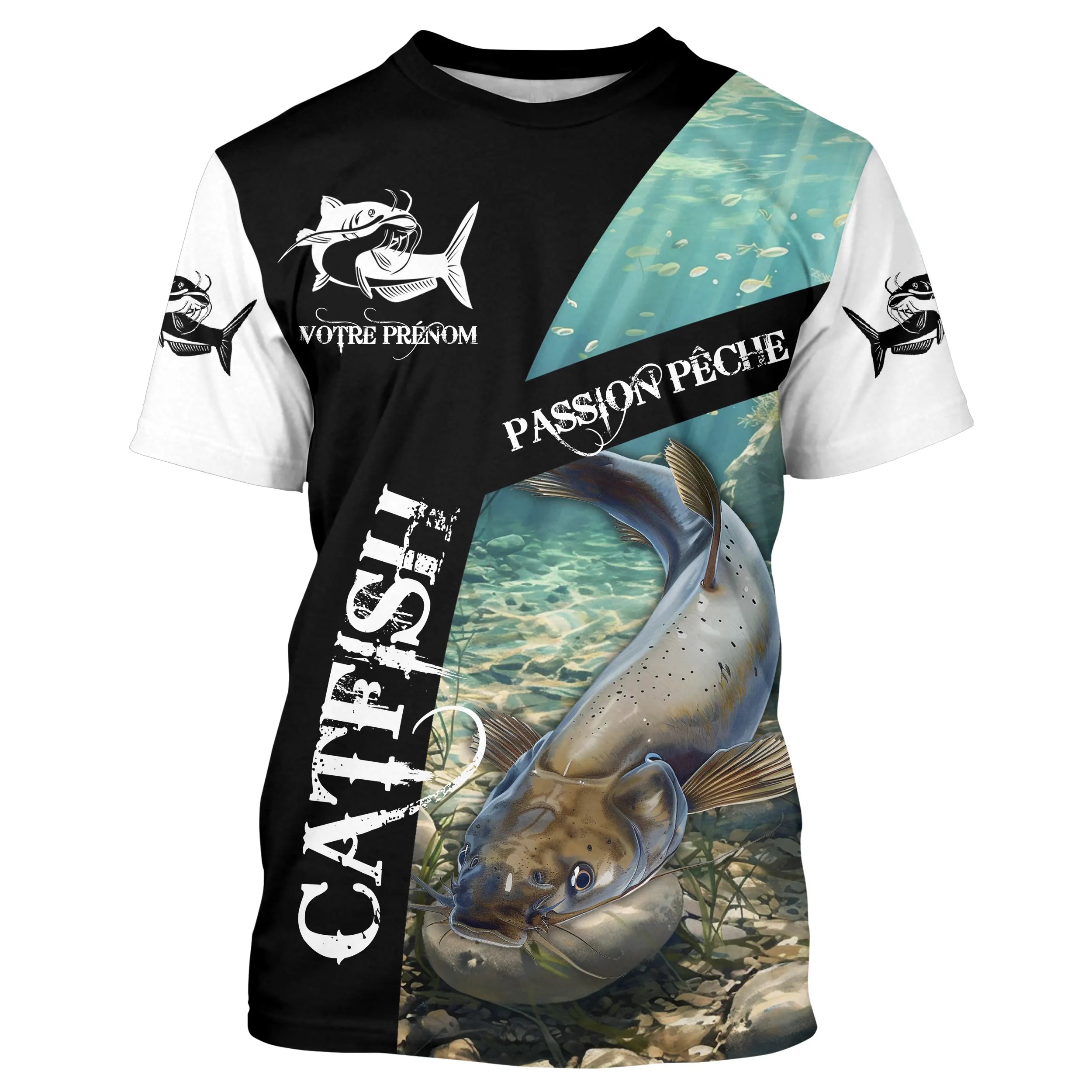 T-shirt Pêche du Silure, Catfish, Poisson de Chat, Cadeau Peronnalisé Pêcheur, Passion Pêche - CT07072208