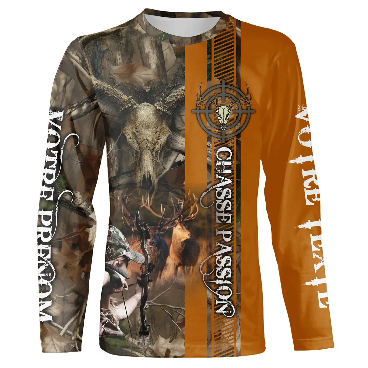 T-shirt, Sweat Chasse Au Cerf, Cadeau Personnaliser Chasseur, Camouflage Chasse Passion - CT08112229