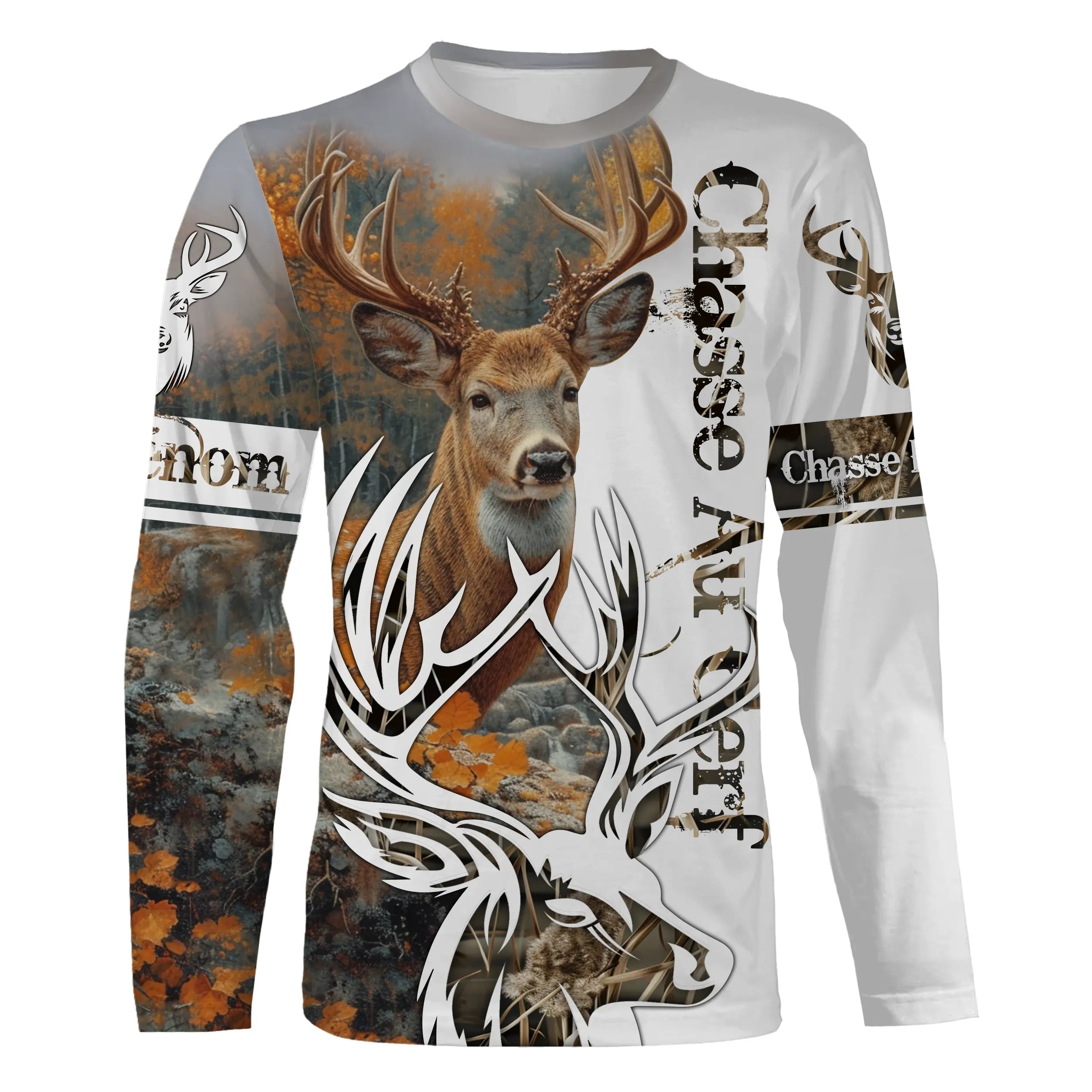 T-shirt, Sweat Chasse Au Cerf, Cadeau Personnaliser Chasseur, Camouflage Chasse Passion - CT09112219