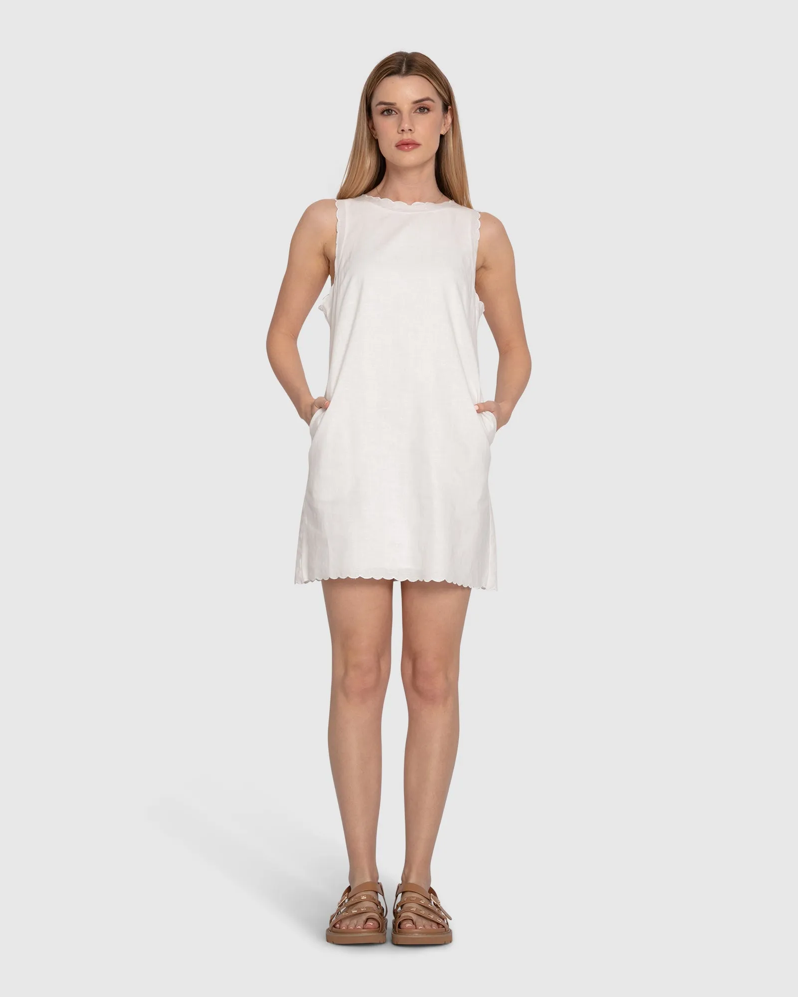 Take A Chance Mini Dress - White