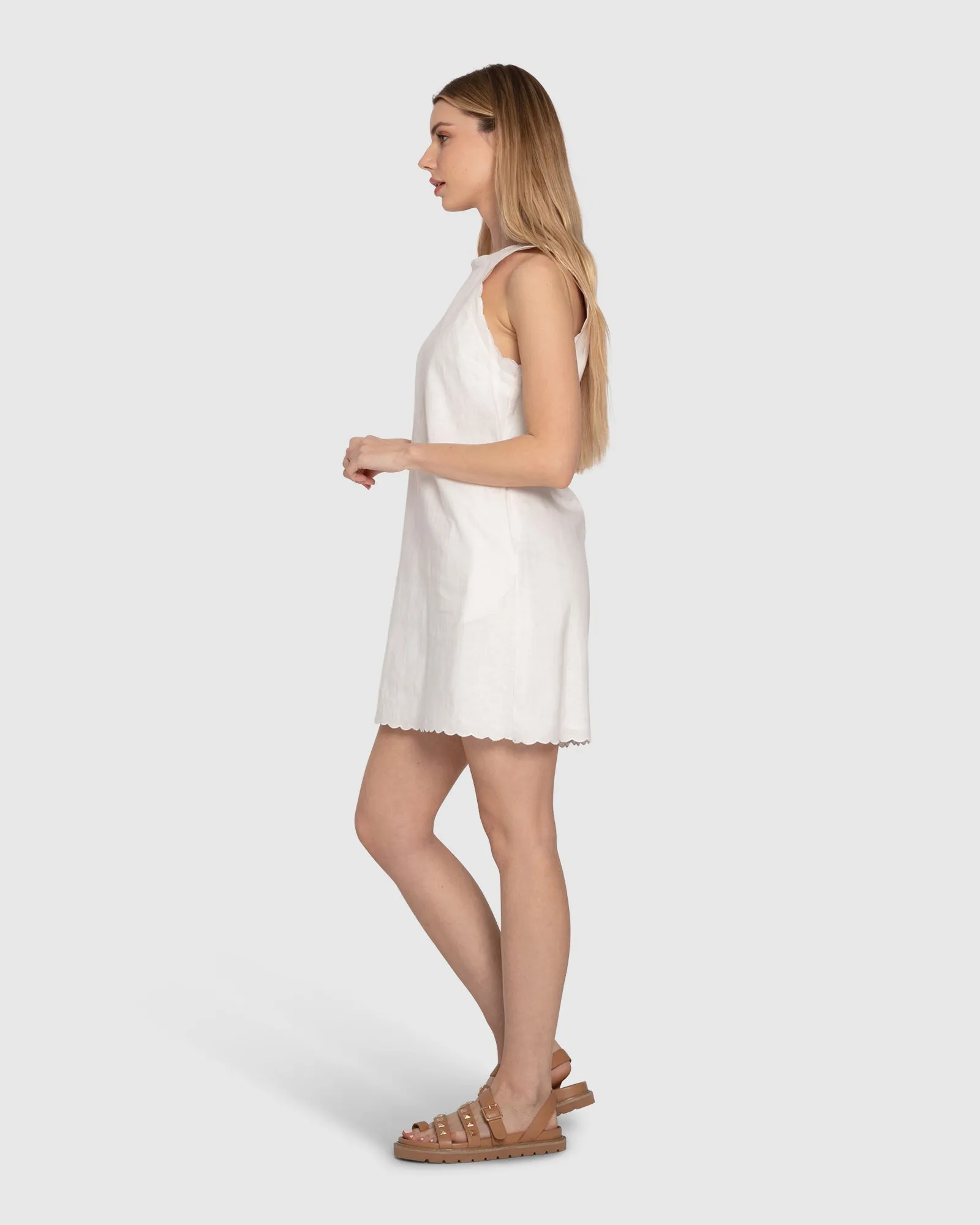 Take A Chance Mini Dress - White