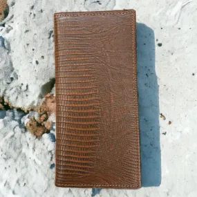 Tan Faux Lizard Rodeo Wallet