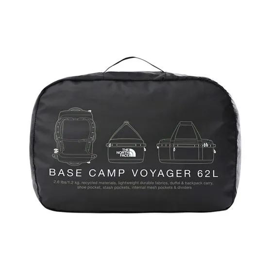 The North Face Base Camp Voyager Duffel 62L TNF Black / TNF White Bag