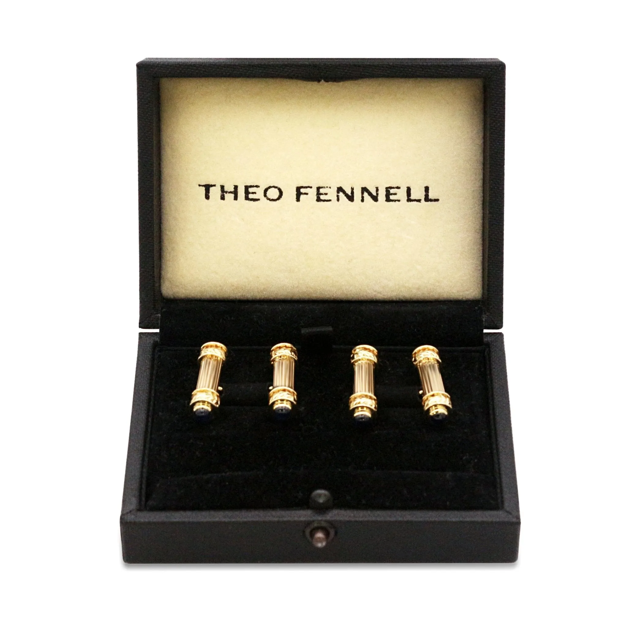 Theo Fennell Cabochon Sapphire Set Cufflinks - 18ct Yellow Gold