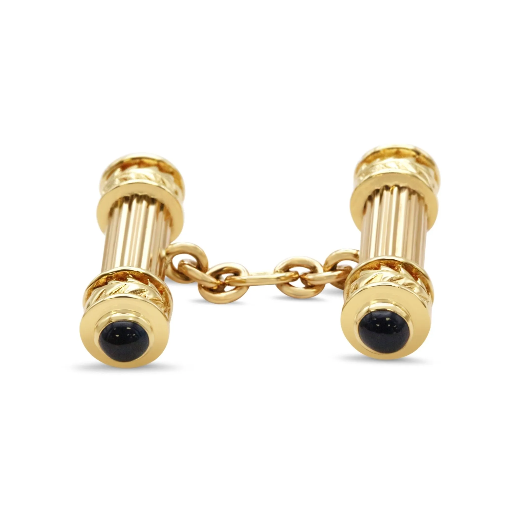 Theo Fennell Cabochon Sapphire Set Cufflinks - 18ct Yellow Gold