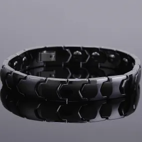 Unisex Black Ceramic Health Therapeutic Magnetic Wristband Bracelet