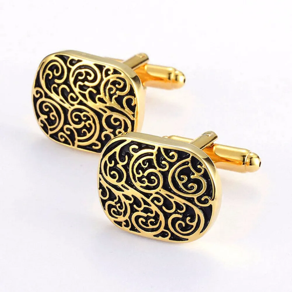 Vintage Cuff Link Cufflinks Men's Retro pattern Cufflinks Wedding Party Gift  SM6