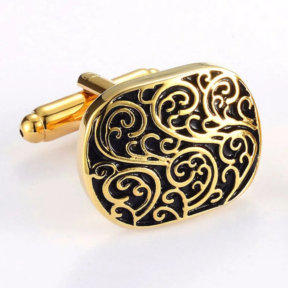 Vintage Cuff Link Cufflinks Men's Retro pattern Cufflinks Wedding Party Gift  SM6