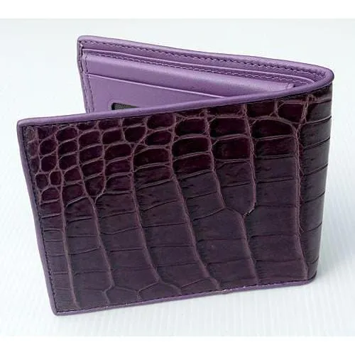 Violet Crocodile Mens Wallet