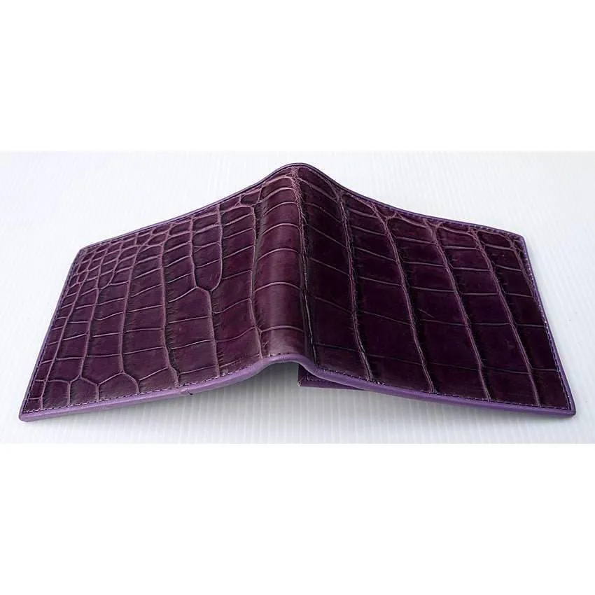 Violet Crocodile Mens Wallet