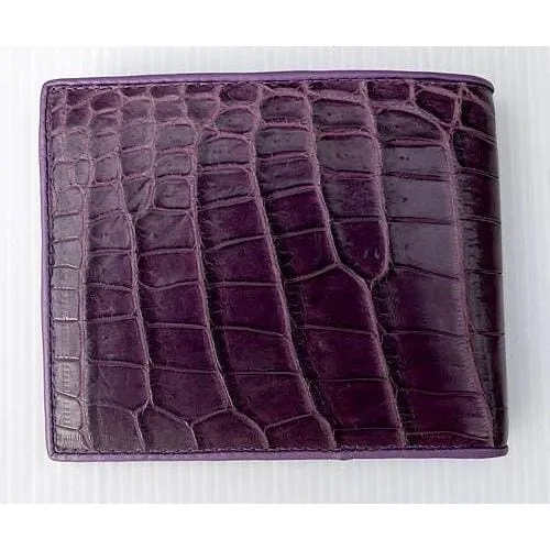 Violet Crocodile Mens Wallet