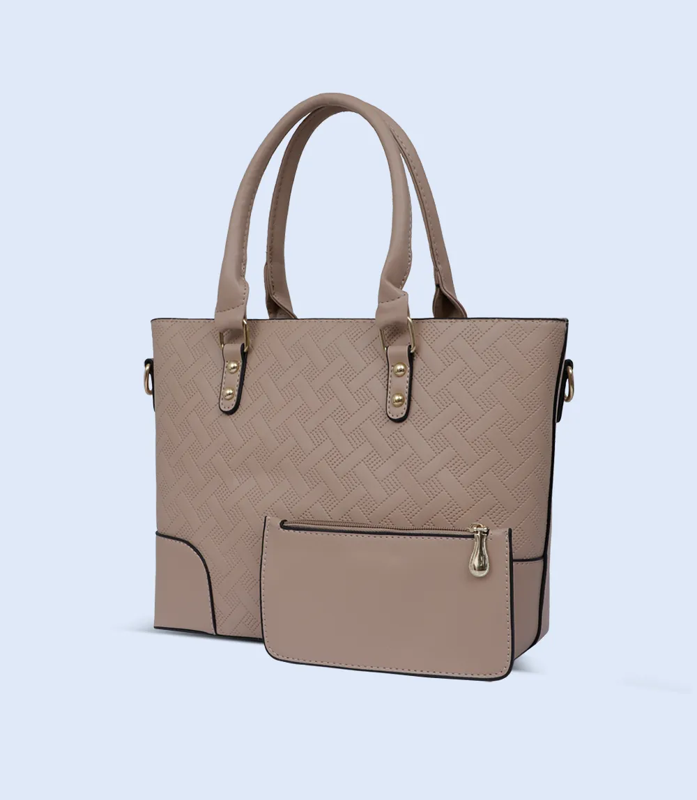 WB2766-BEIGE-Women Shoulder Bag