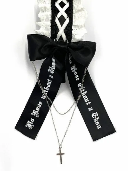 white black 地雷系 hairband KC