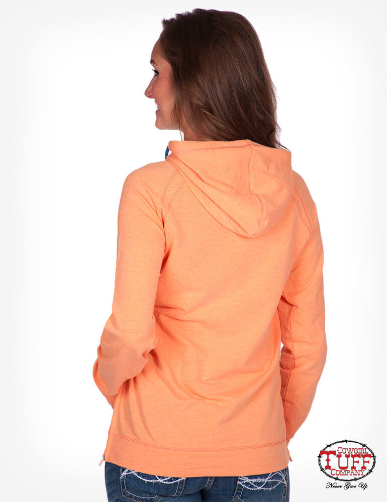 Women's Cowgirl Tuff - Coral Hoodie