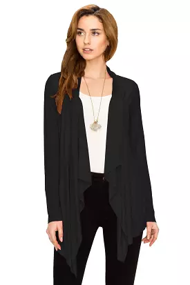 Women's Drape Front Open Cardigan