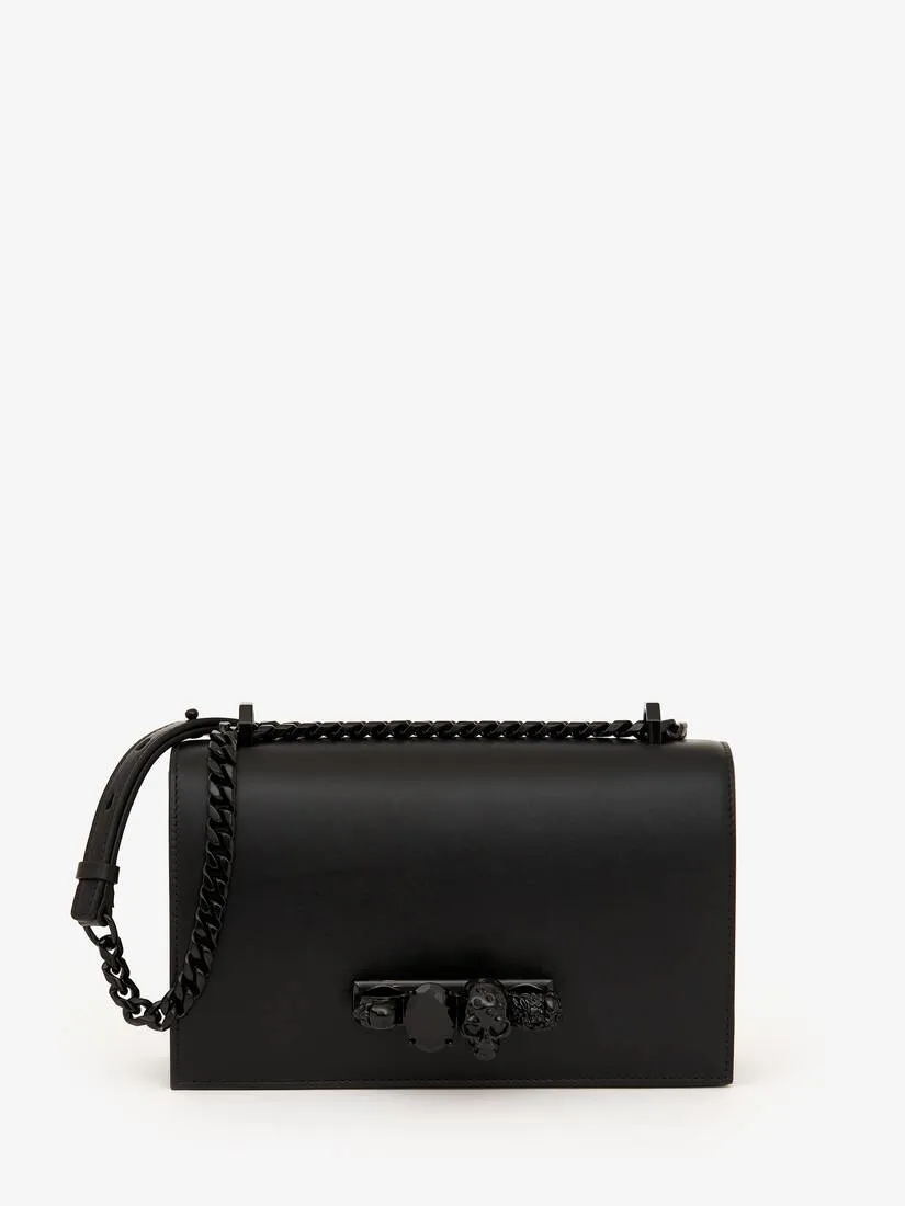 Women's Jewelled Satchel in Black