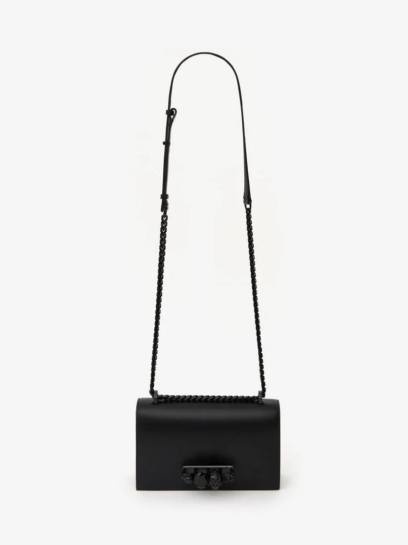 Women's Jewelled Satchel in Black