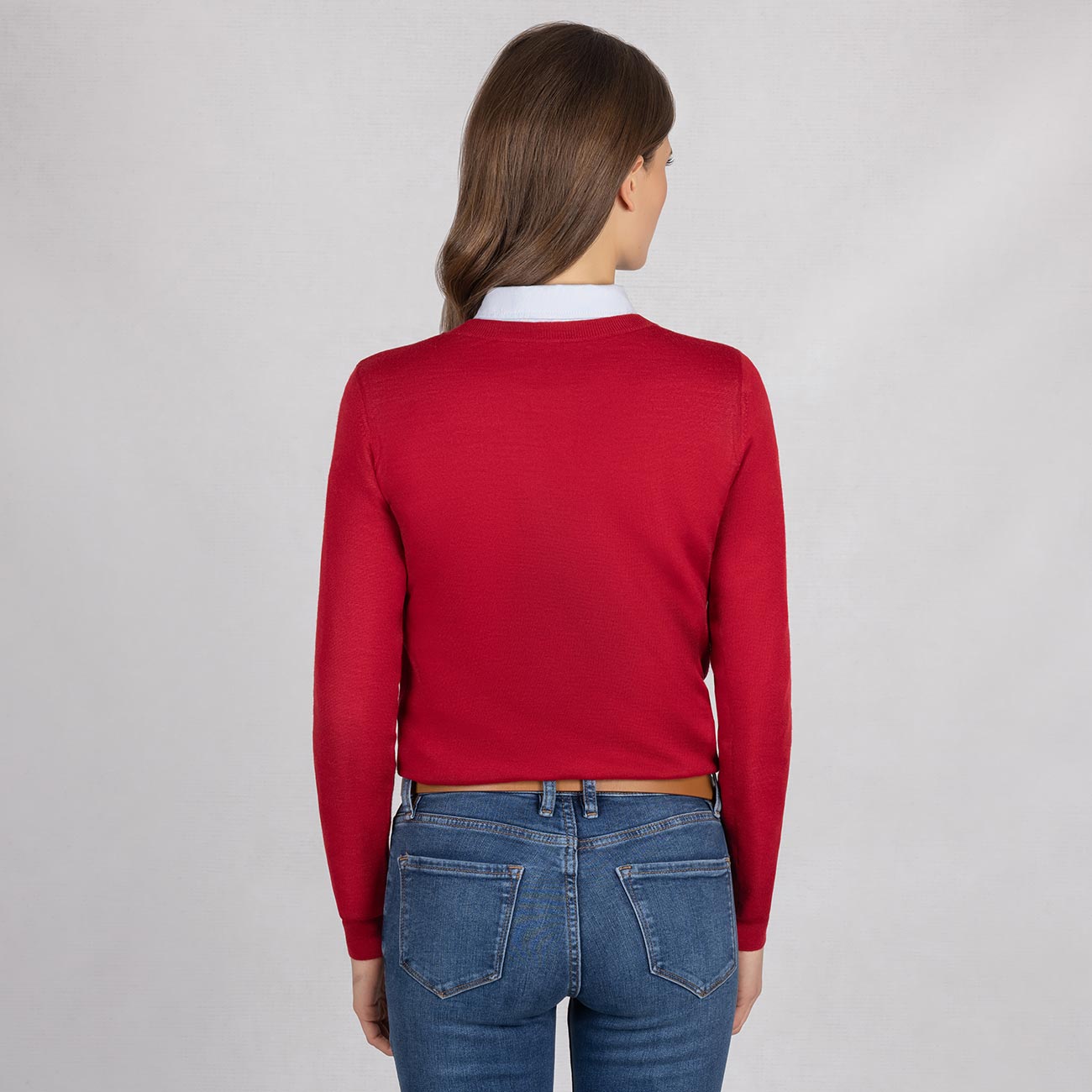 Wool Pullover Light Round Neck Women