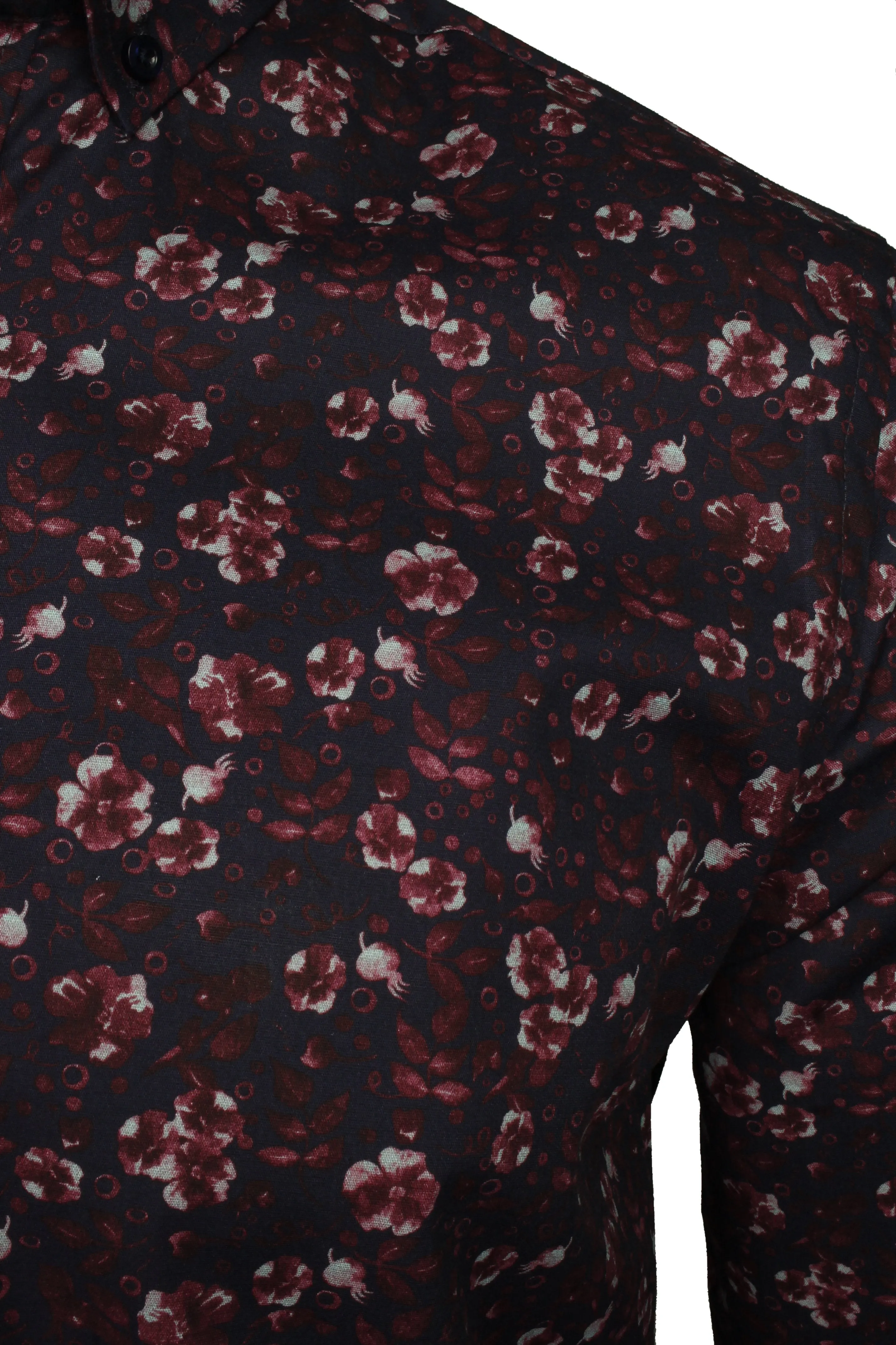 Xact Mens Floral Long Sleeved Shirt